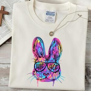 Hip Hop Happy Easter Bunny Face With Sunglasses Shirt, Bunny Sunglasses